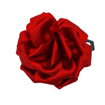Kwiat na agrafce 14m CZERWONA + klamerka