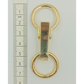 Klamra ozdobna zapięcia 75X28mm złota