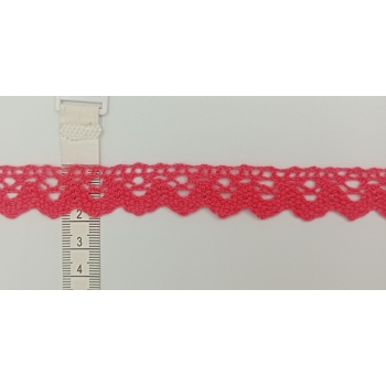 Koronka bawełniana 17mm MALINA