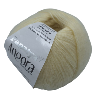 Włóczka Papatya ANGORA - ECRU - 1930 - MOTEK