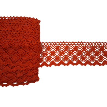 Koronka bawełniana 60mm CZERWONA (op.12,5m)