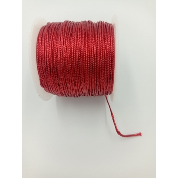 Sznurek metalizowany CZERWONY (op.75m)