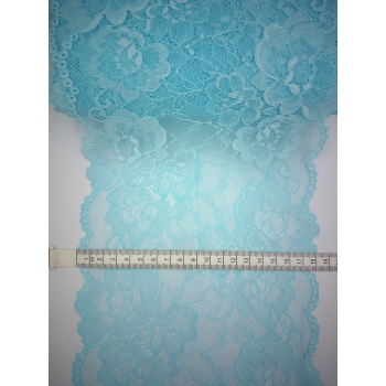 Koronka elastyczna szeroka 15cm JASNY TURKUS