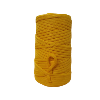 Sznurek poliestrowy płaski 5mm (op.100m ) ŻÓŁTY nr 104