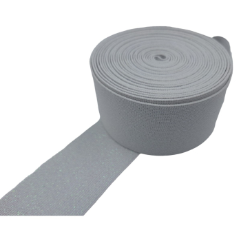 Guma 50mm brokat BIAŁA (op.5m)