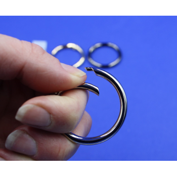 Kółka metalowe [zapięcia] 45mm - SREBRNE (op.2szt.)