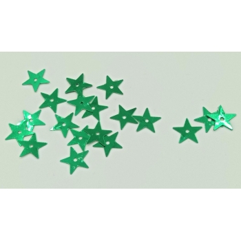 Cekiny wzorki - GWIAZDKA ZIELONE