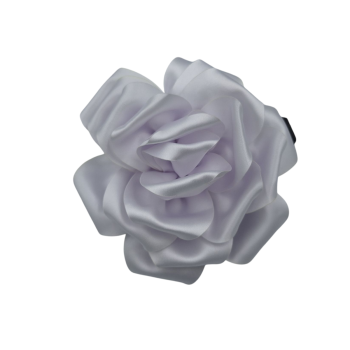 Kwiat na agrafce 14m BIAŁY + klamerka