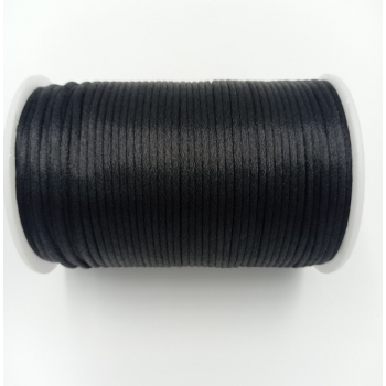 Sznurek satyna 2mm CZARNY (op.91,4m)
