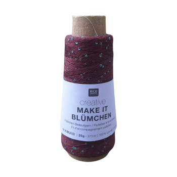 Rico Design z cekinami - BORDO 016