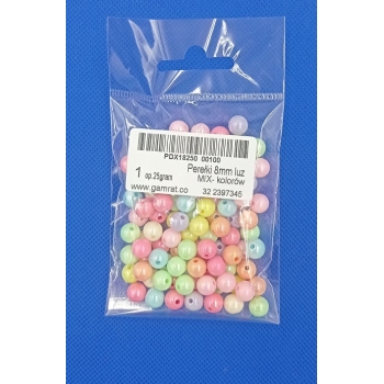Perełki 8mm - mix kolorów - [25gram]
