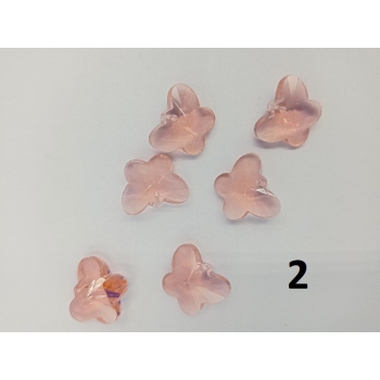 Koraliki szklane - motyle - łosoś