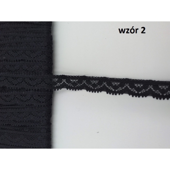 Koronka elastyczna 1,5cm CZARNA