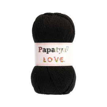 Włóczka Papatya LOVE - CZARNA - 2000 - MOTEK