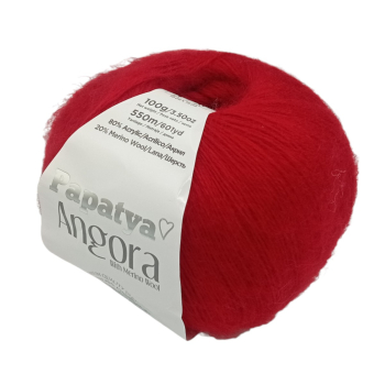 Włóczka Papatya ANGORA - CZERWONY - 3080 - MOTEK