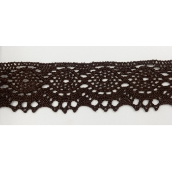 Koronka bawełniana 30mm BRĄZ