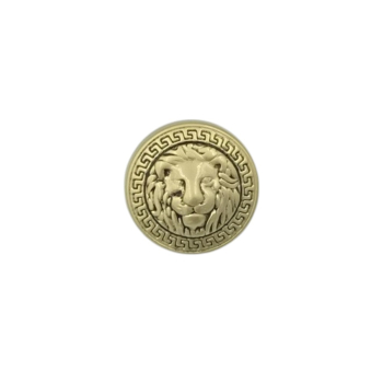 Guziki ozdobne metal MAŁY - złoty 24L (op.2szt.)
