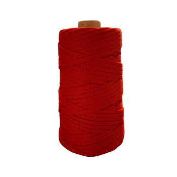 Sznurek poliestrowy płaski 5mm (op.100m ) CZERWONY nr 113