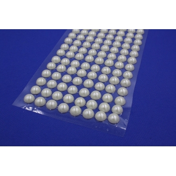 Półperełki przylepne 10mm - białe lub krem