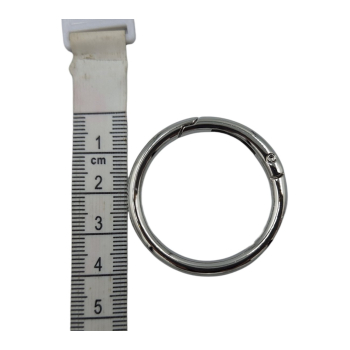 Kółka metalowe [zapięcia] 40mm SREBRNE (op.2szt.)