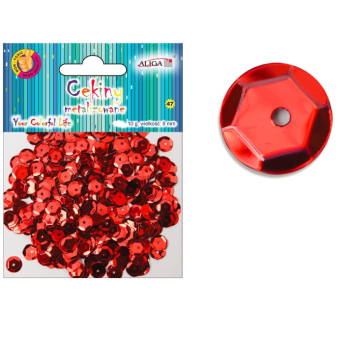 Cekiny metalizowane [10g]  CZERWONY