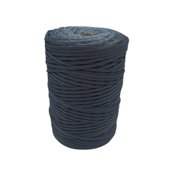 Sznurek poliestrowy płaski 4mm (op.280m )STALOWO - SZARY 4753