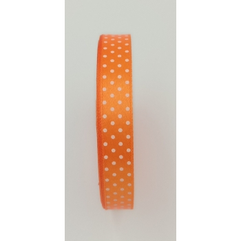 Wstążka w kropki 12mm - POMARAŃCZ