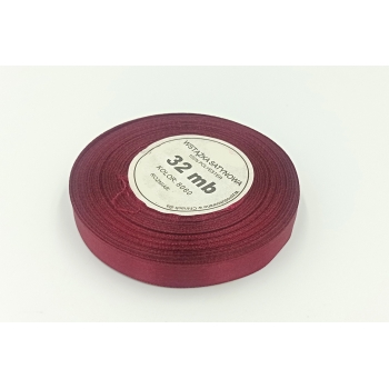 Wstążka satynowa 12mm / 32m BORDO 8060