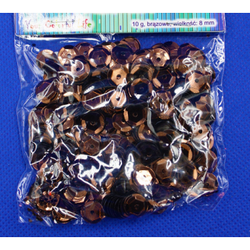 Cekiny metalizowane [10g]  BRĄZ