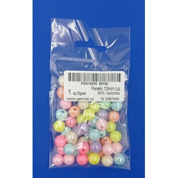 Perełki 10mm - mix kolorów - [25gram]